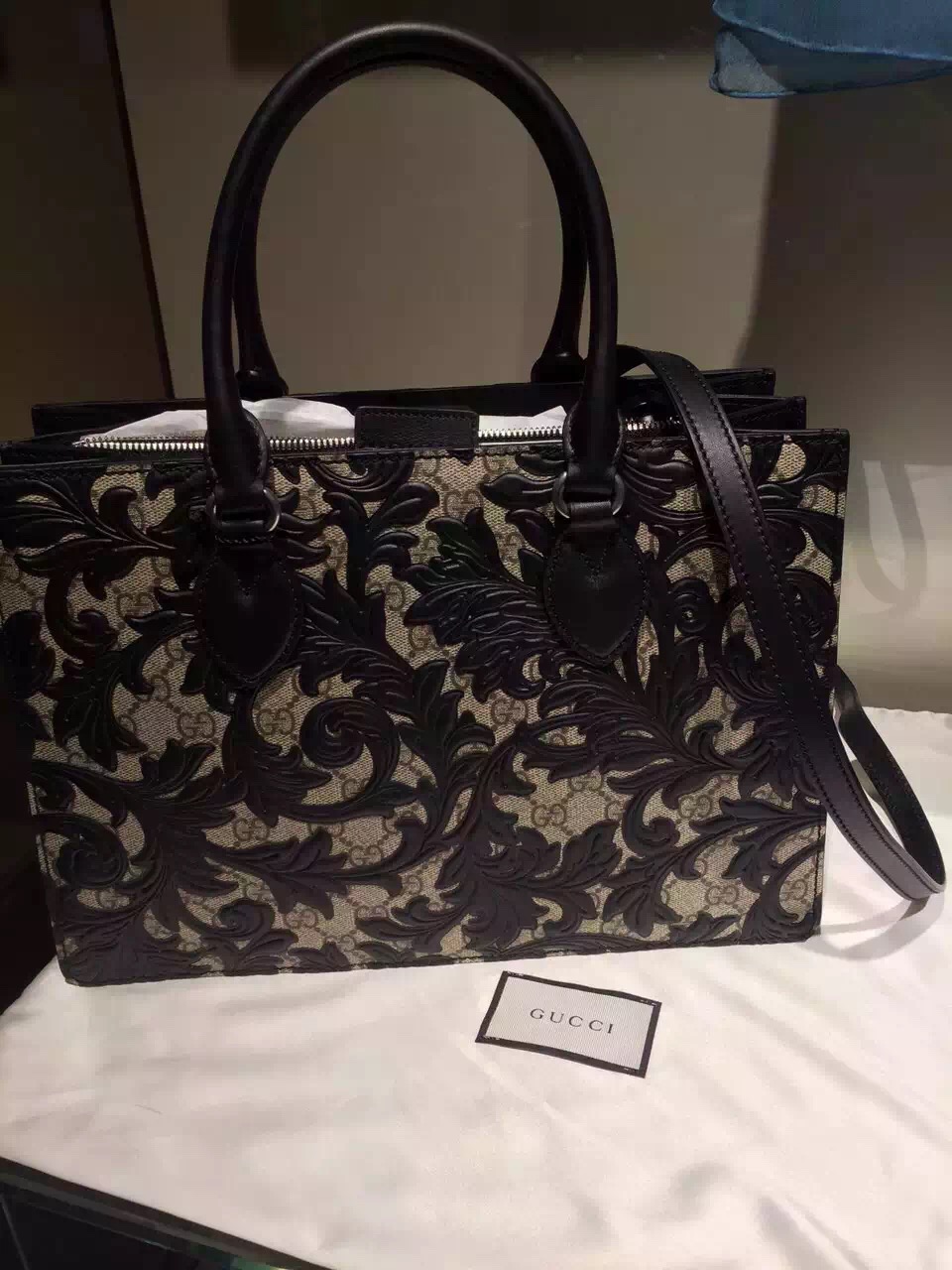 Gucci Arabesque GG Supreme Canvas Bag 409531 KLQPN 9769 Black